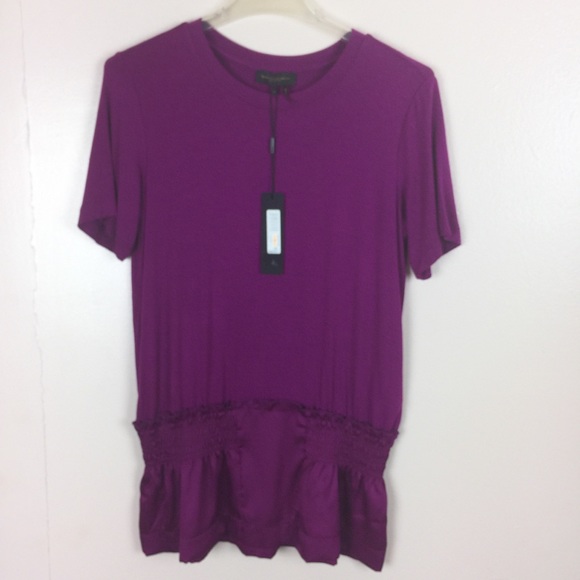 DKNY Short Sleeve Smocking Detail Top Size S - Picture 1 of 8
